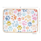 Paw Prints Pet Bowl Mat