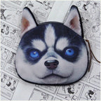 New Cute Cat Dog Face Zipper Case Coin Purse Female Wallet   Purses Makeup Buggy Bag