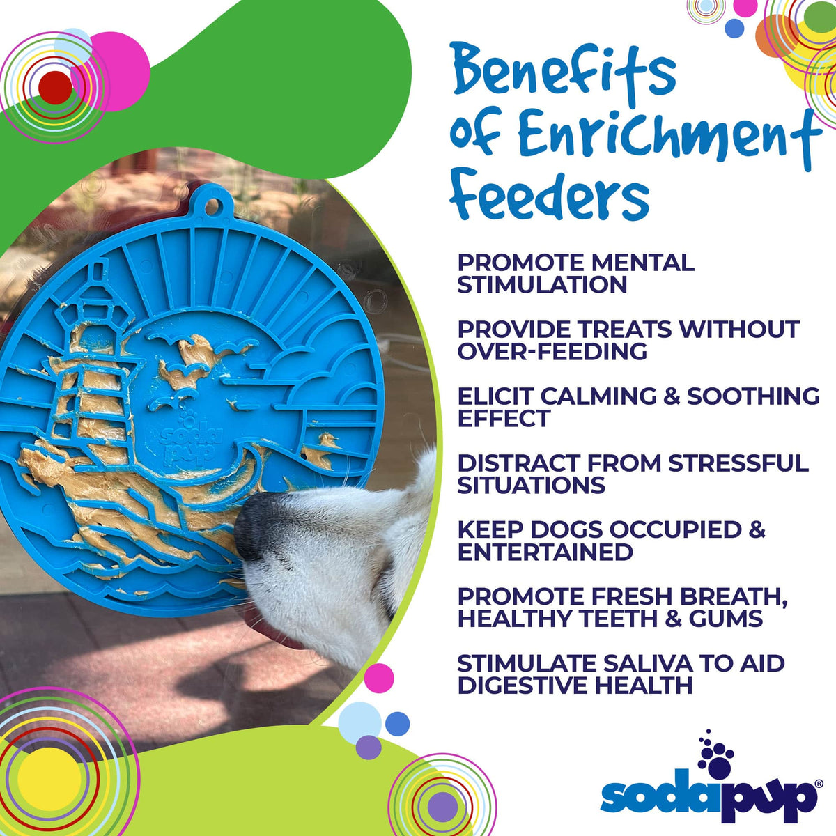 Lighthouse eMat - Enrichment Lick Mat For Dogs and Cats - With Suction Cups | USA Made