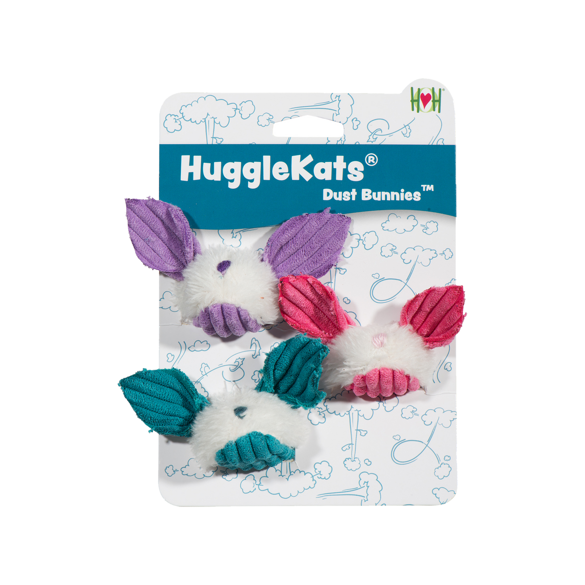 HuggleKats® Dust Bunnies Cat Toys, 3 Pack