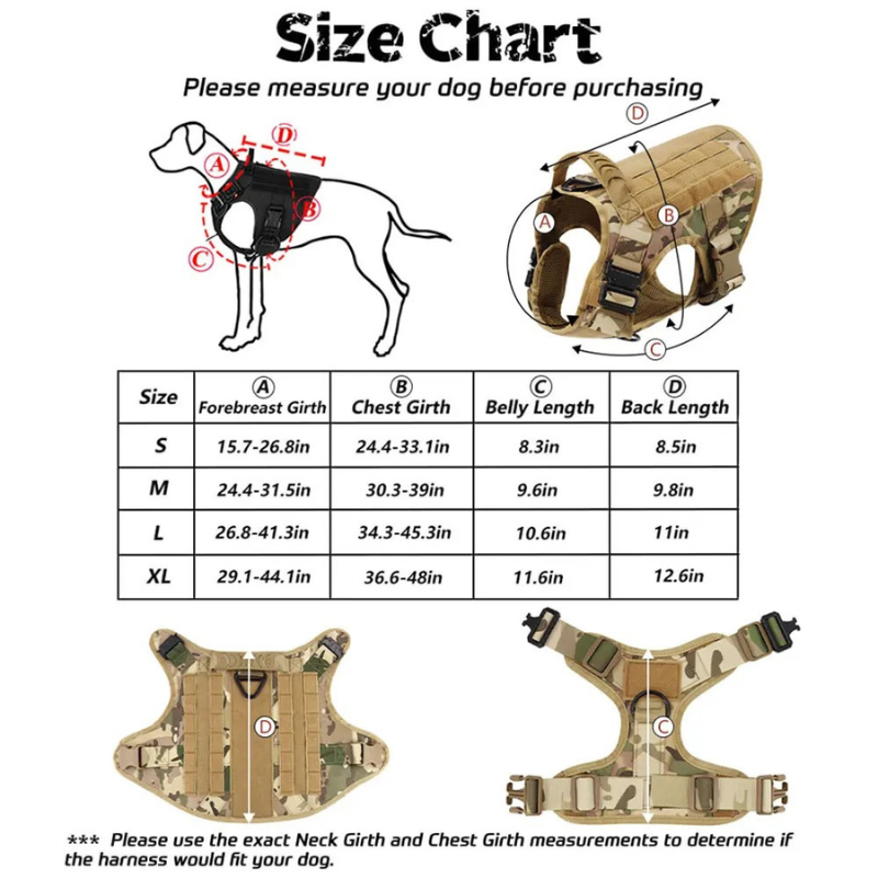 Large Dog Harness & Leash Set – Training Vest for Big Breeds