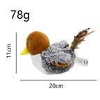 Interactive Cat Plush Toys For Indoor Cats Automatic Flapping Bird Cat Toy USB Rechargeable Electronic Pet Enrichment Toys