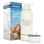 Dog + Human Water Bottle with Detachable Dog Bowl