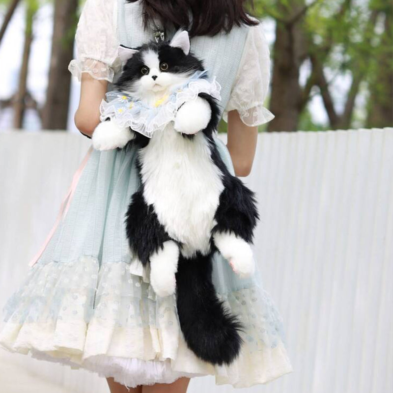 Handmade plush cat backpacks: super cute, trendy. Great bday gifts or toys, doubles as a cat - themed shopping bag!