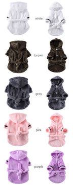 Luxury Soft Pet Dog Puppy Hooded Bathrobe
