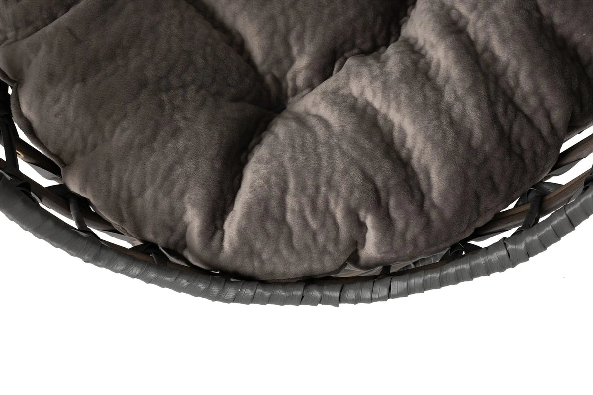 Huntley Pet Hemisphere Rattan Pet Bed, Elevated With Cushion