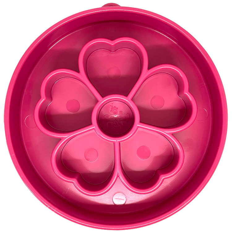 Flower eBowl Deep Slow Feeder Dog Bowl for Enrichment | USA Made