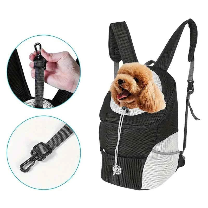 Double Shoulder Pet Carrier Backpack – Breathable Travel Dog Bag