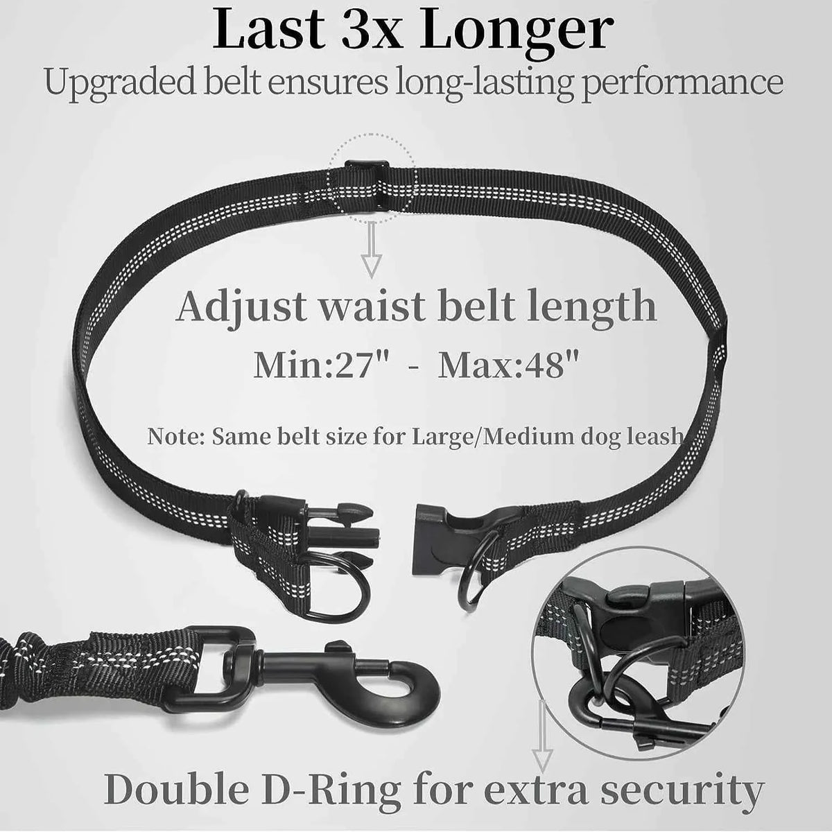 Walk Free: Hands-Free Dog Leash with Zipper Pouch