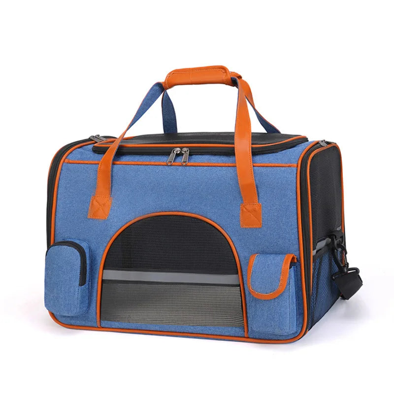 Dog Pet Carrier Bag Anti-Collapse Design Multiple Storage Pockets Cat Travel Handbag for Medium Cats, Puppy, Rabbits and Other S