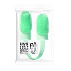 Dog Super Soft Pet Finger Toothbrush Teeth Cleaning Bad Breath Care Nontoxic Silicone Tooth Brush Tool Dog Cat Cleaning Supplies Finger Dog Toothbrush Silicone Finger Brush for Dogs Cats Teeth Cleaning