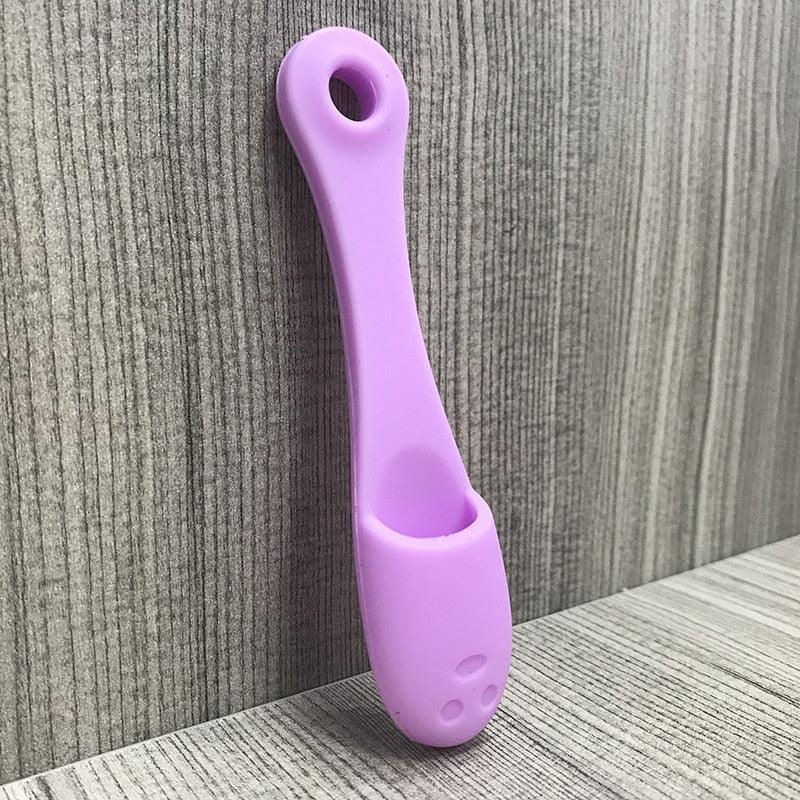 Soft Pet Finger Brush Cats Brush Toothbrush Tear Stains Brush Eye Care Pets Cleaning Grooming Tools Dog Cat Cleaning Supplies Soft Silicone Toothbrush with Long Handle for Dog Cat Pet Dental Care