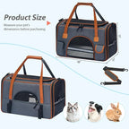 Dog Pet Carrier Bag Anti-Collapse Design Multiple Storage Pockets Cat Travel Handbag for Medium Cats, Puppy, Rabbits and Other S