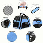 Portable Dog & Cat Travel Carrier – Breathable Mesh Pet Handbag