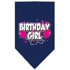 Pet and Dog Bandana Screen Printed, "Birthday Girl -or- "Birthday Boy"