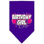 Pet and Dog Bandana Screen Printed, "Birthday Girl -or- "Birthday Boy"