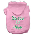 Christmas Pet Hoodie Screen Printed, "Santa's Lil Helper"