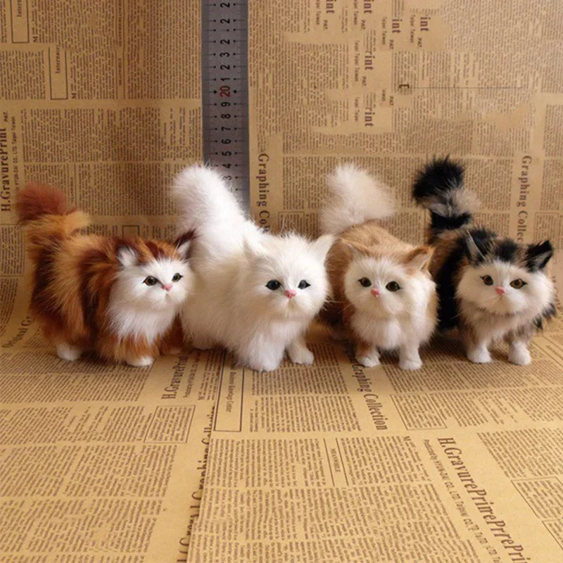 Simulation Cat Plush Toy – Soft Stuffed Kitten Doll for Kids & Girls