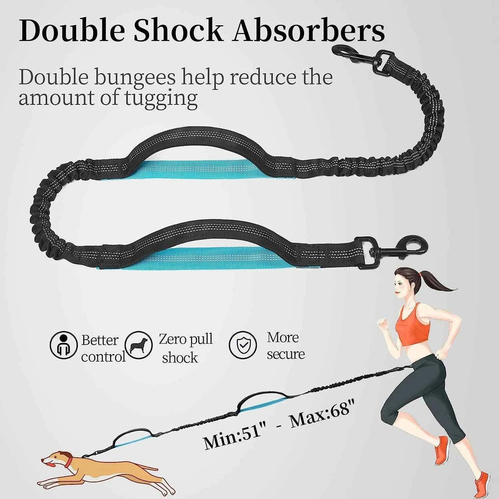 Walk Free: Hands-Free Dog Leash with Zipper Pouch