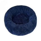 Calming Round Pet Bed: Plush Donut Cuddler for Dogs & Cats