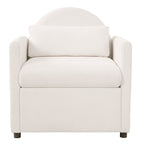 Beige Pet Friendly Accent Chair with Hidden Pet Nook