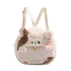 Cute cat pattern backpack, toddler purse, small backpack purse for students, mini backpack, versatile plush backpack