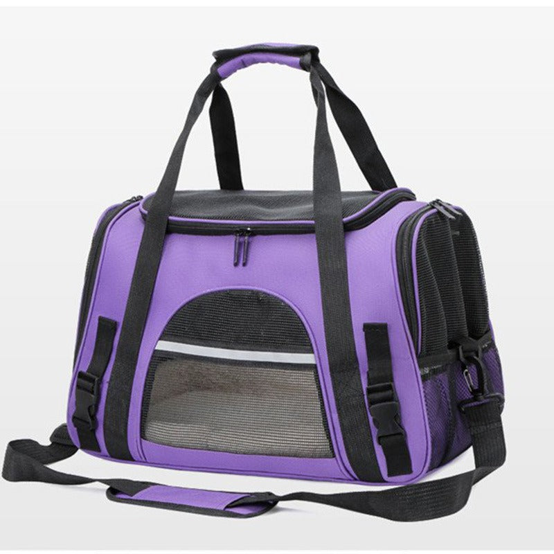 Foldable & Expandable Pet Carrier Bag - Mesh Breathable Cat/Dog Travel Bag, Convertible Crossbody Handbag for Small Pets