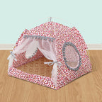 Comfy Calming Pet Tent Bed for Small Dogs and Cats