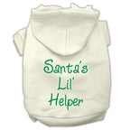 Christmas Pet Hoodie Screen Printed, "Santa's Lil Helper"