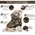 Pet Life ® Classic Metallic Fashion 3M Insulated Dog Coat Parka  w/ Removable Hood