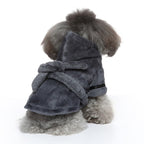 Luxury Soft Pet Dog Puppy Hooded Bathrobe