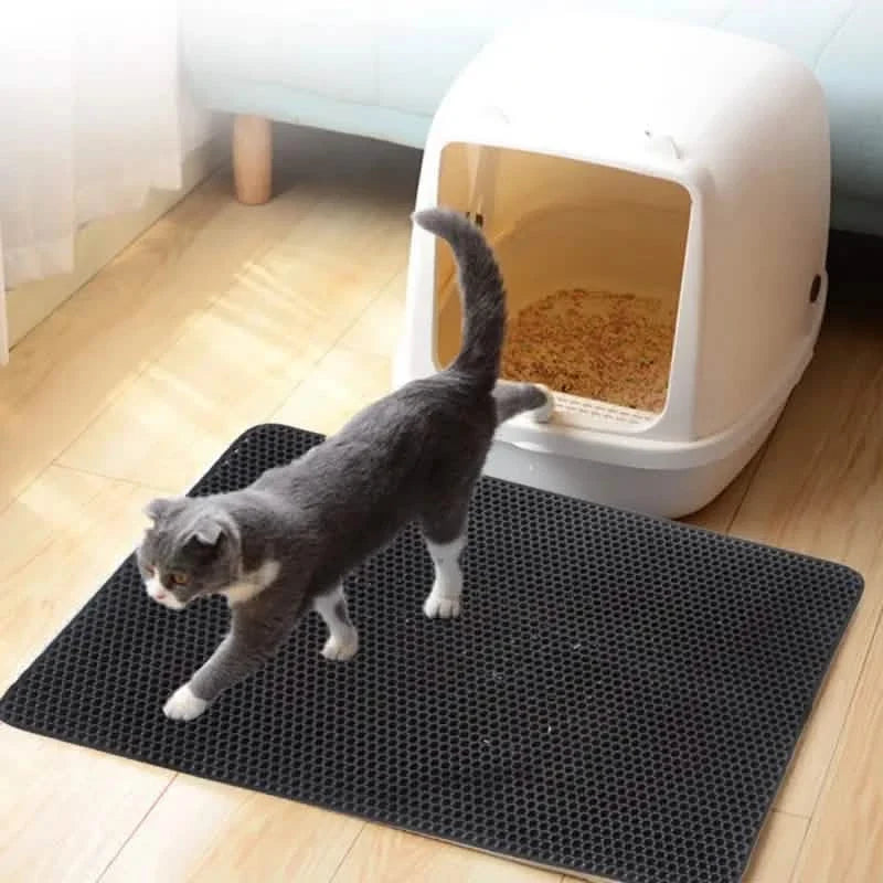 Waterproof EVA Double Layer Cat Litter Trapping Pet Litter Box Mat Clean Pad